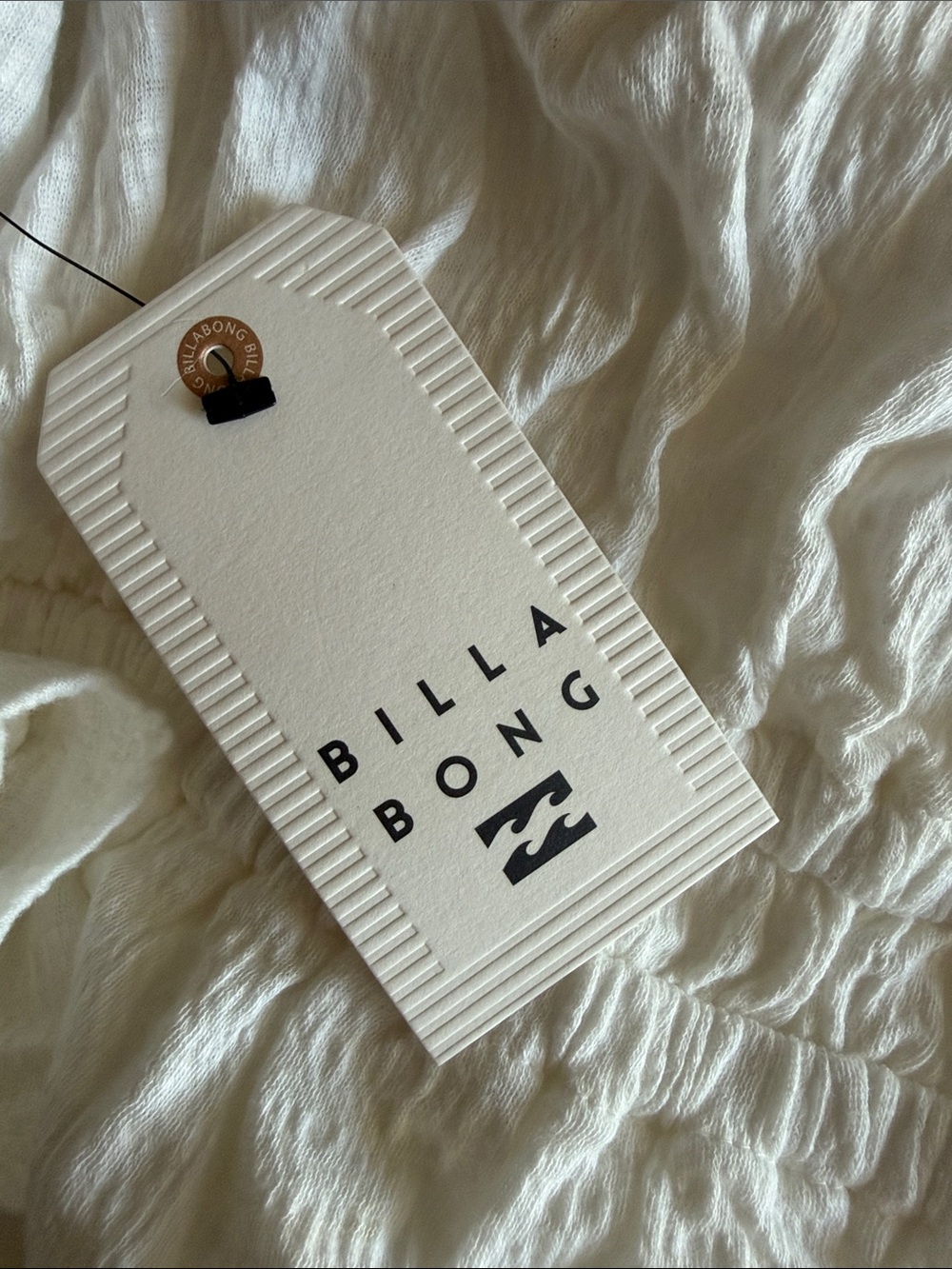 Billabong White Smocked Square-Neck Tank Top - Picture 6 of 7